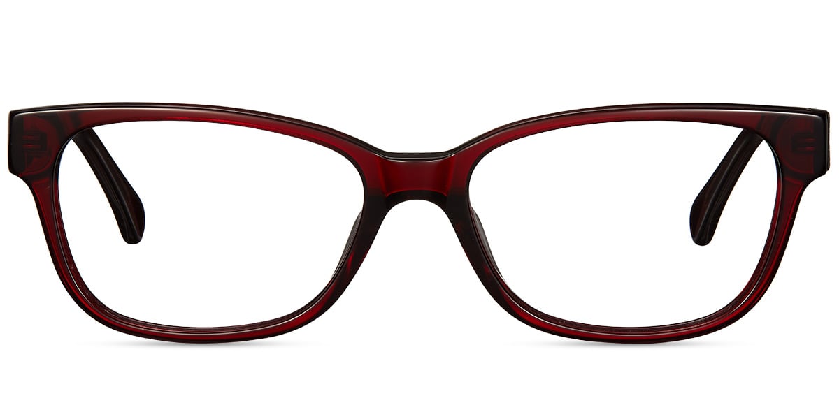 Acetate Rectangle Frame wine_red