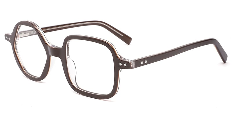 Acetate Geometric Frame brown