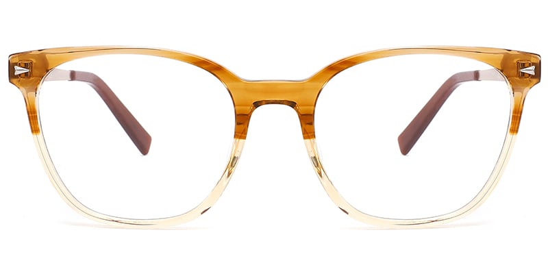 Acetate Square Frame translucent-brown