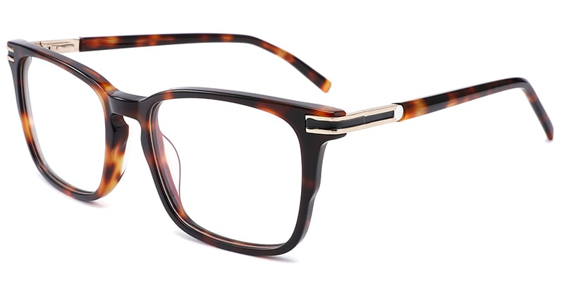 Acetate Square Frame tortoiseshell