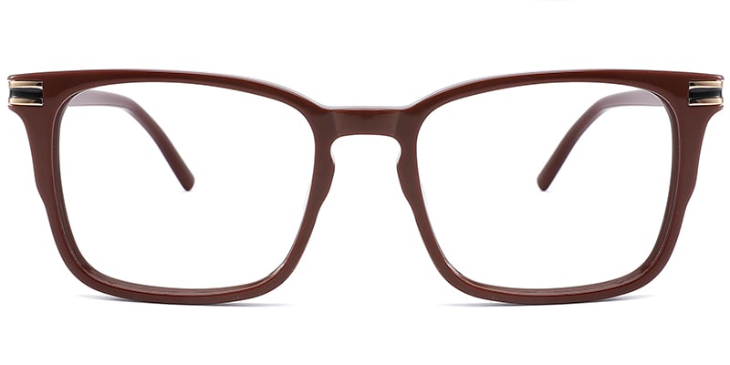 Acetate Square Frame brown