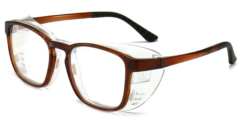 Rectangle Goggles translucent-brown