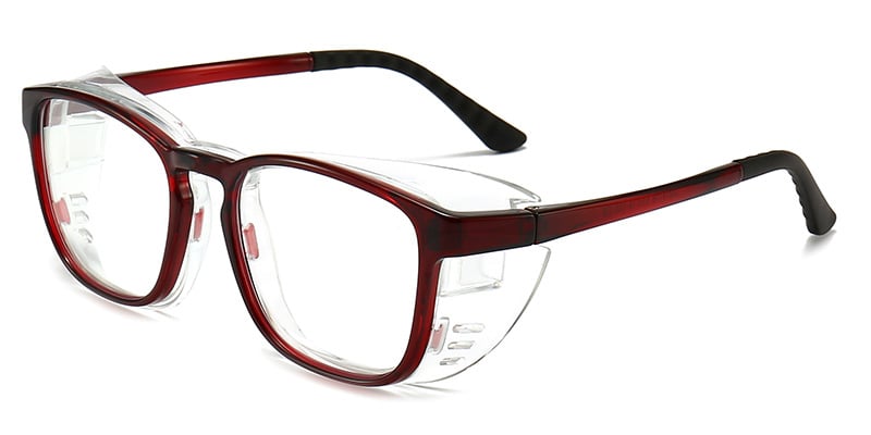 Rectangle Goggles translucent-red