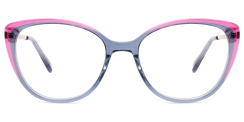 Acetate Cat Eye Frame pattern-grey