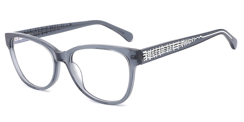 Acetate Rectangle Frame translucent-grey