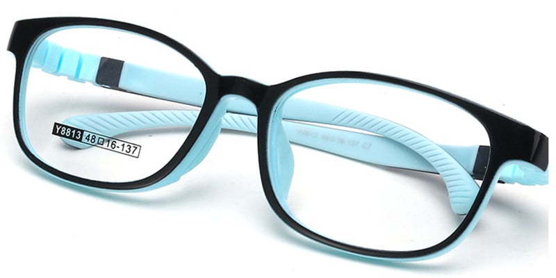 Kids TPEE Rectangle Frame black-blue