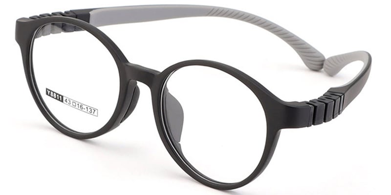 Kids Silica Gel Round Frame matte-black