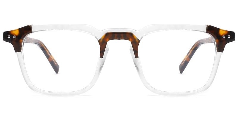 Acetate Square Frame translucent-tortoiseshell