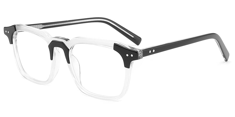 Acetate Square Frame translucent-black