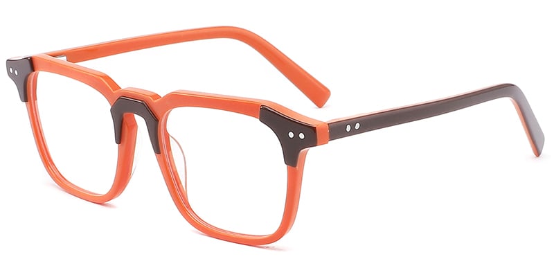 Acetate Square Frame orange