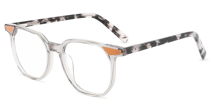 Acetate Square Frame translucent-grey