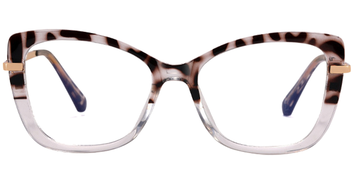 Cat Eye Clip-Ons Frame pattern-tortoiseshell