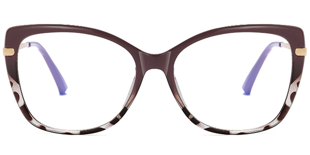 Cat Eye Clip-Ons Frame pattern-tortoiseshell