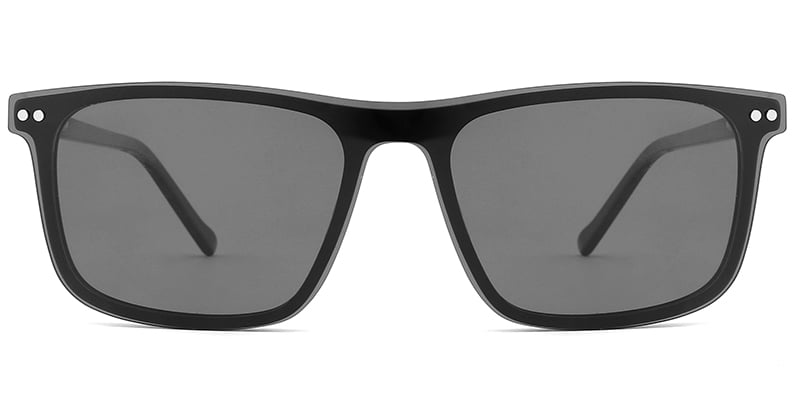 Acetate Rectangle Clip-Ons Frame black