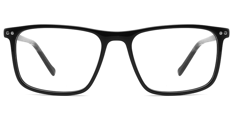 Acetate Rectangle Clip-Ons Frame black