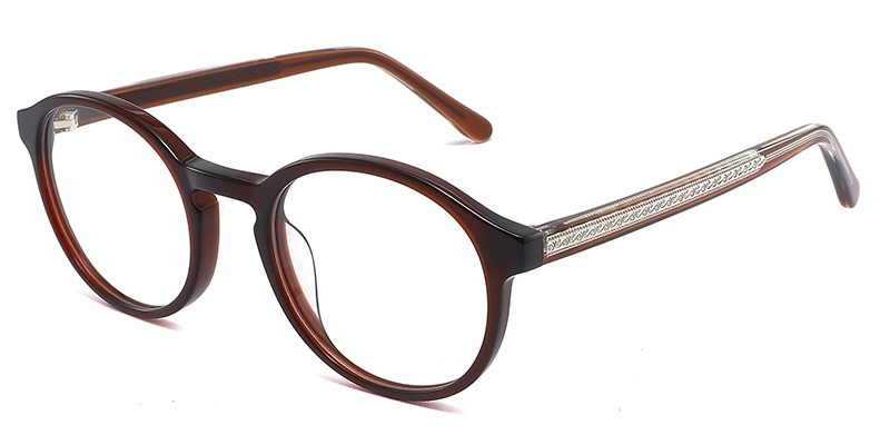Acetate Oval Frame brown