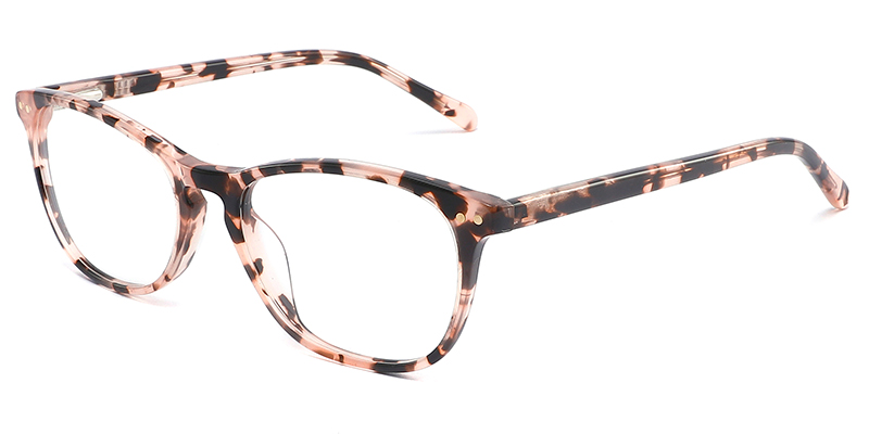 Acetate Rectangle Frame pattern-pink