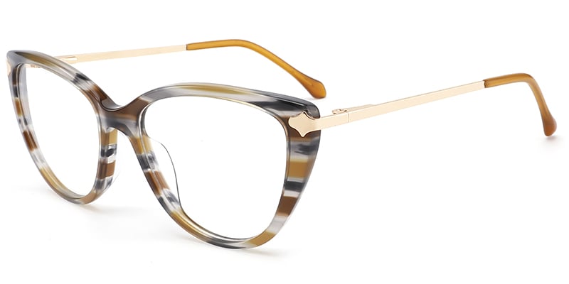 Cat Eye Frame pattern-grey