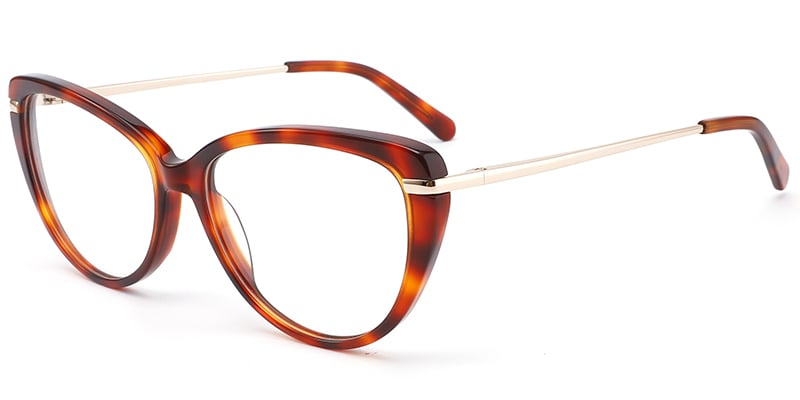 Cat Eye Frame pattern-red