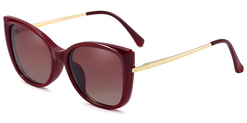 Acetate Oval Frame wine_red