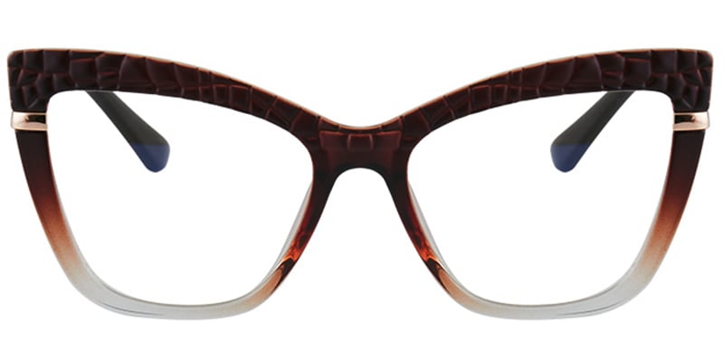 Cat Eye Frame translucent-brown