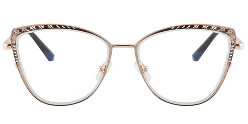 Cat Eye Frame pattern-yellow