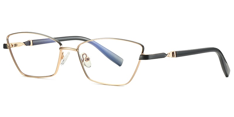 Cat Eye Frame black-gold