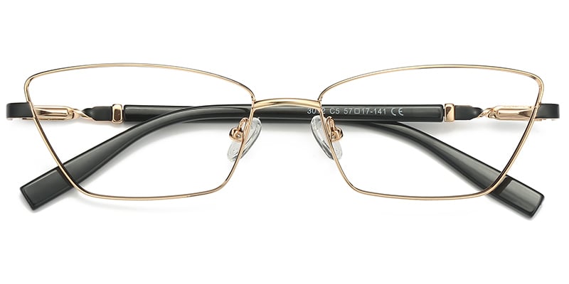 Cat Eye Frame black-gold