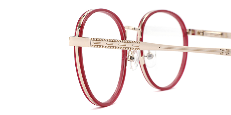 Acetate Round Frame red