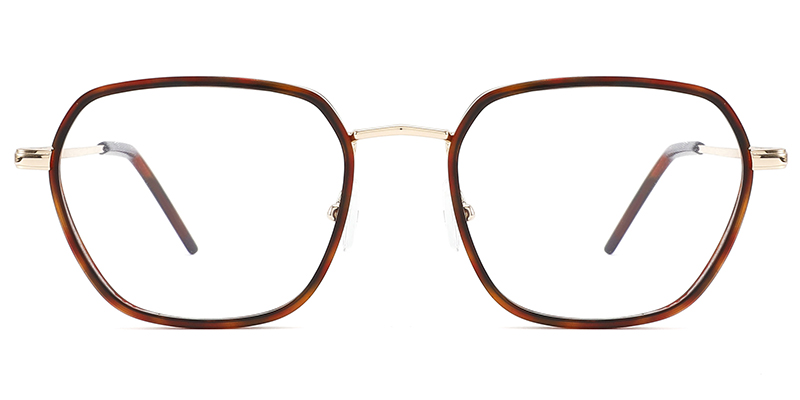 Acetate Square Frame pattern-brown