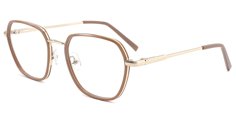 Acetate Square Frame brown