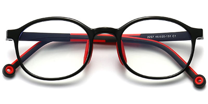 Kids Oval Frame black-red