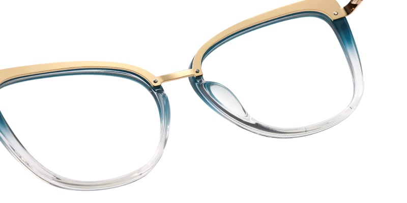 Cat Eye Frame translucent-blue