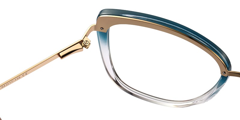 Cat Eye Frame translucent-blue