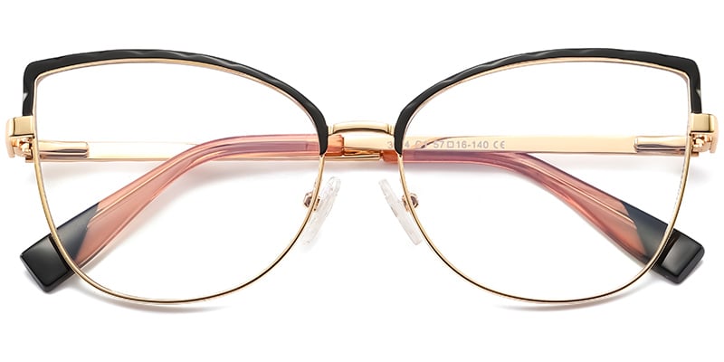 Cat Eye Frame black-gold