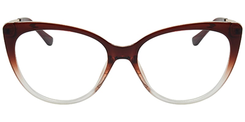 Cat Eye Frame translucent-brown