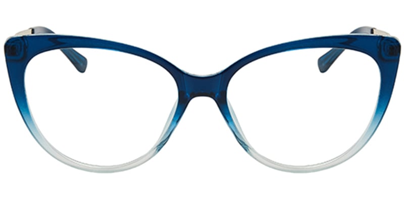 Cat Eye Frame translucent-blue