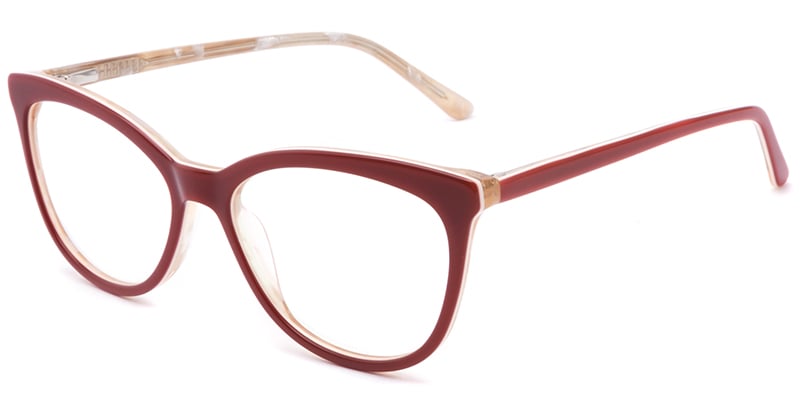 Acetate Cat Eye Frame red