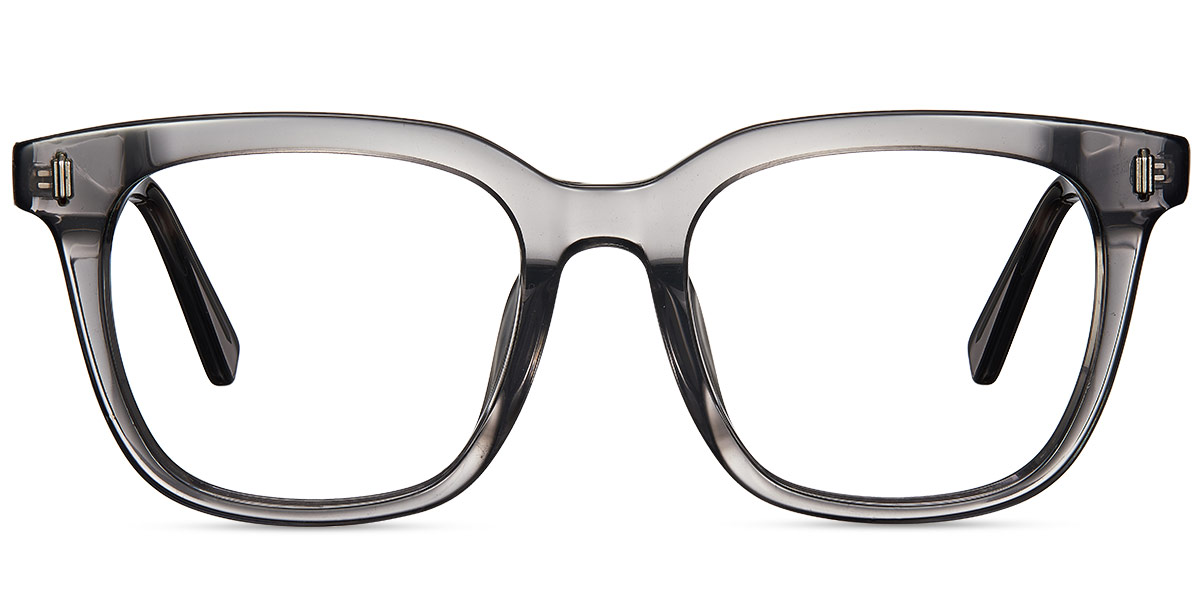 Acetate Square Frame translucent-grey