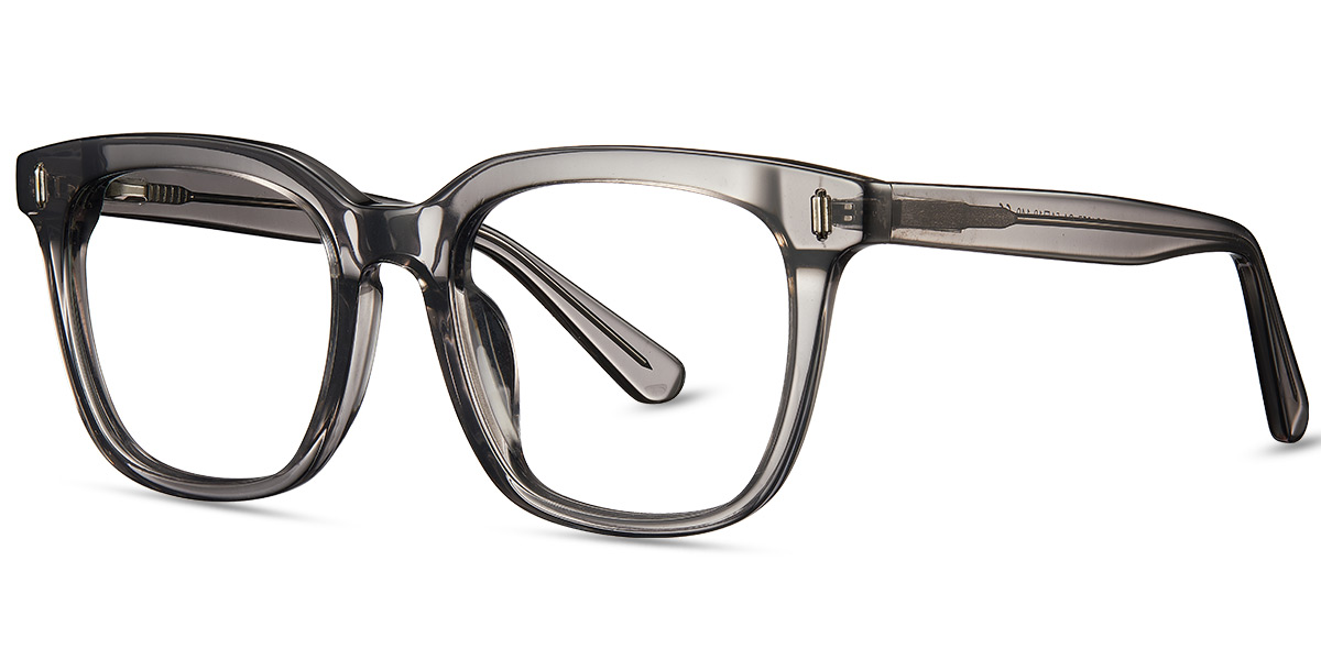 Acetate Square Frame translucent-grey