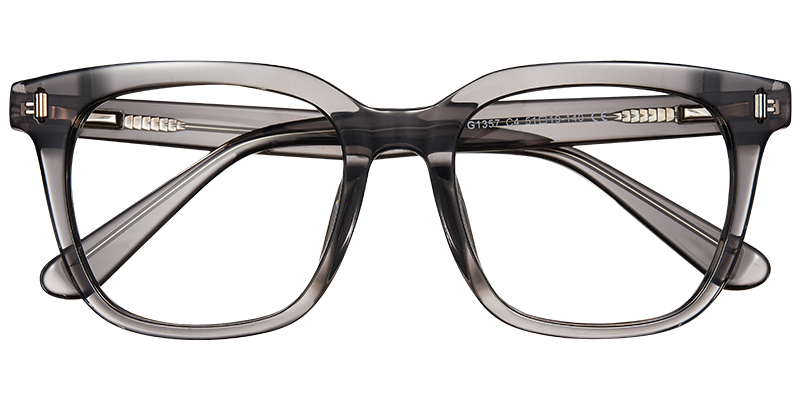 Acetate Square Frame translucent-grey