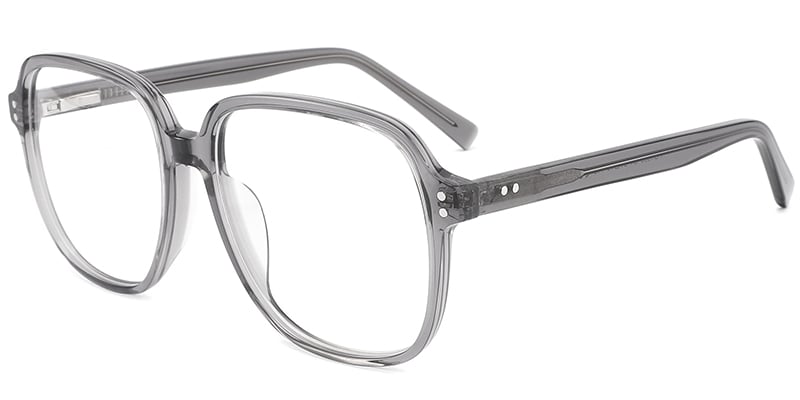 Acetate Square Frame translucent-grey