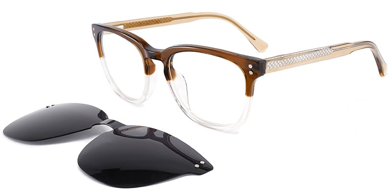 Acetate Square Frame brown