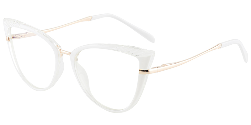 Cat Eye Frame white