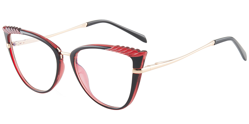 Cat Eye Frame black-red