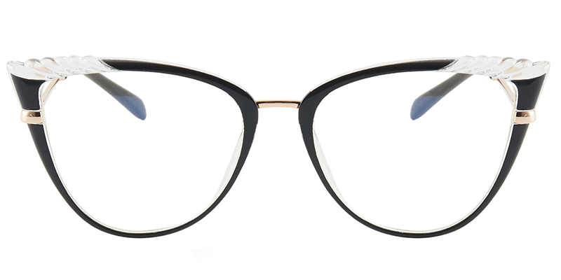 Cat Eye Frame black-white