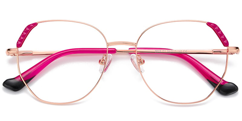 Cat Eye Frame pattern-rose