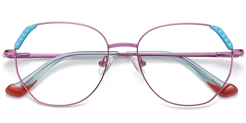 Cat Eye Frame pattern-purple