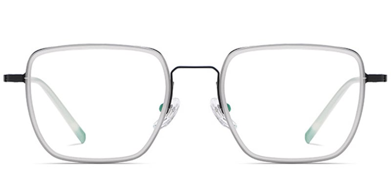 Titanium Acetate Rectangle Frame white