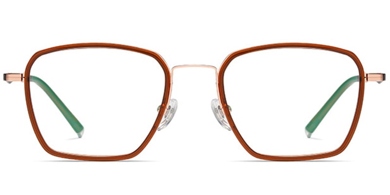 Titanium Acetate Square Frame translucent-dark_brown